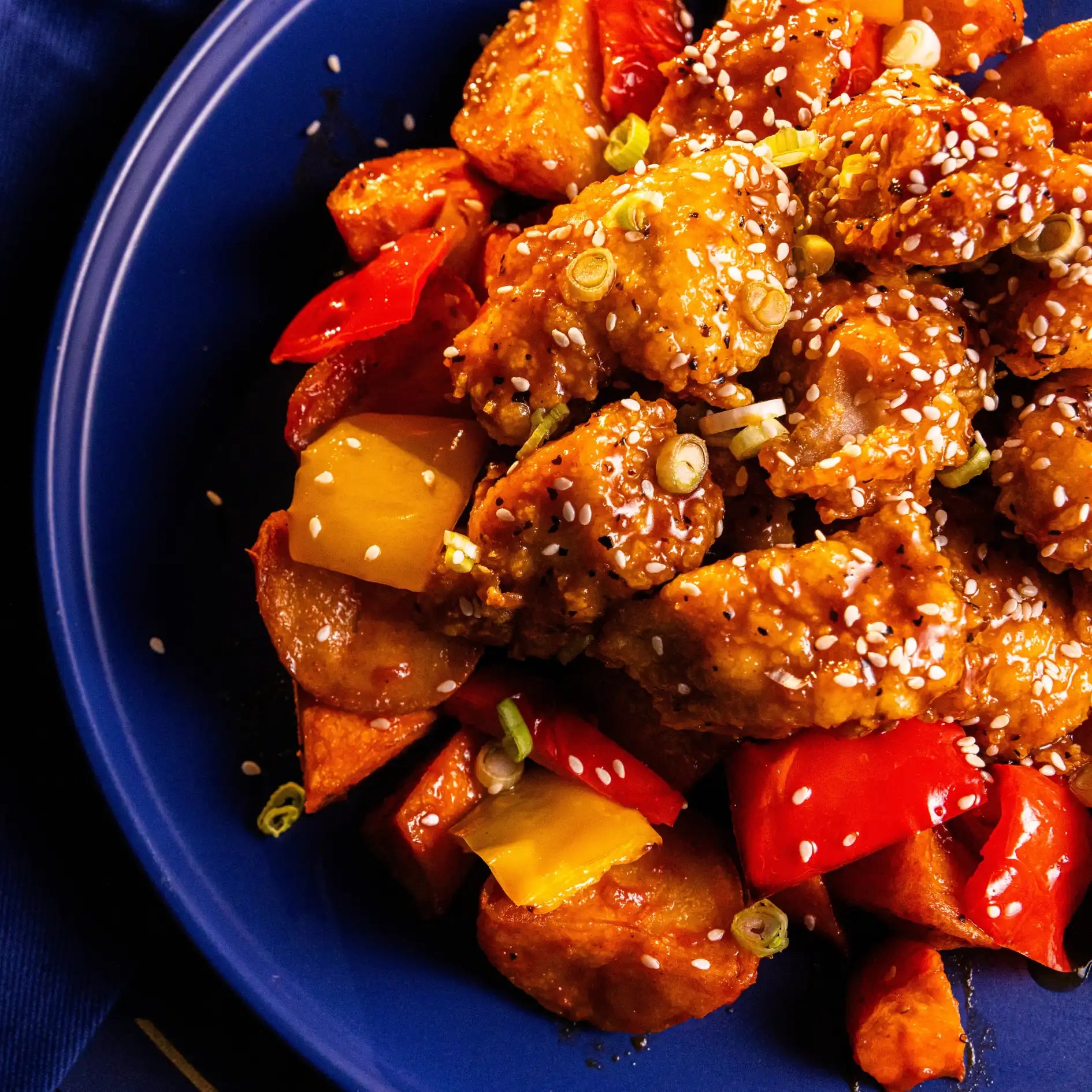 Korean Chicken & Braised Vegetables