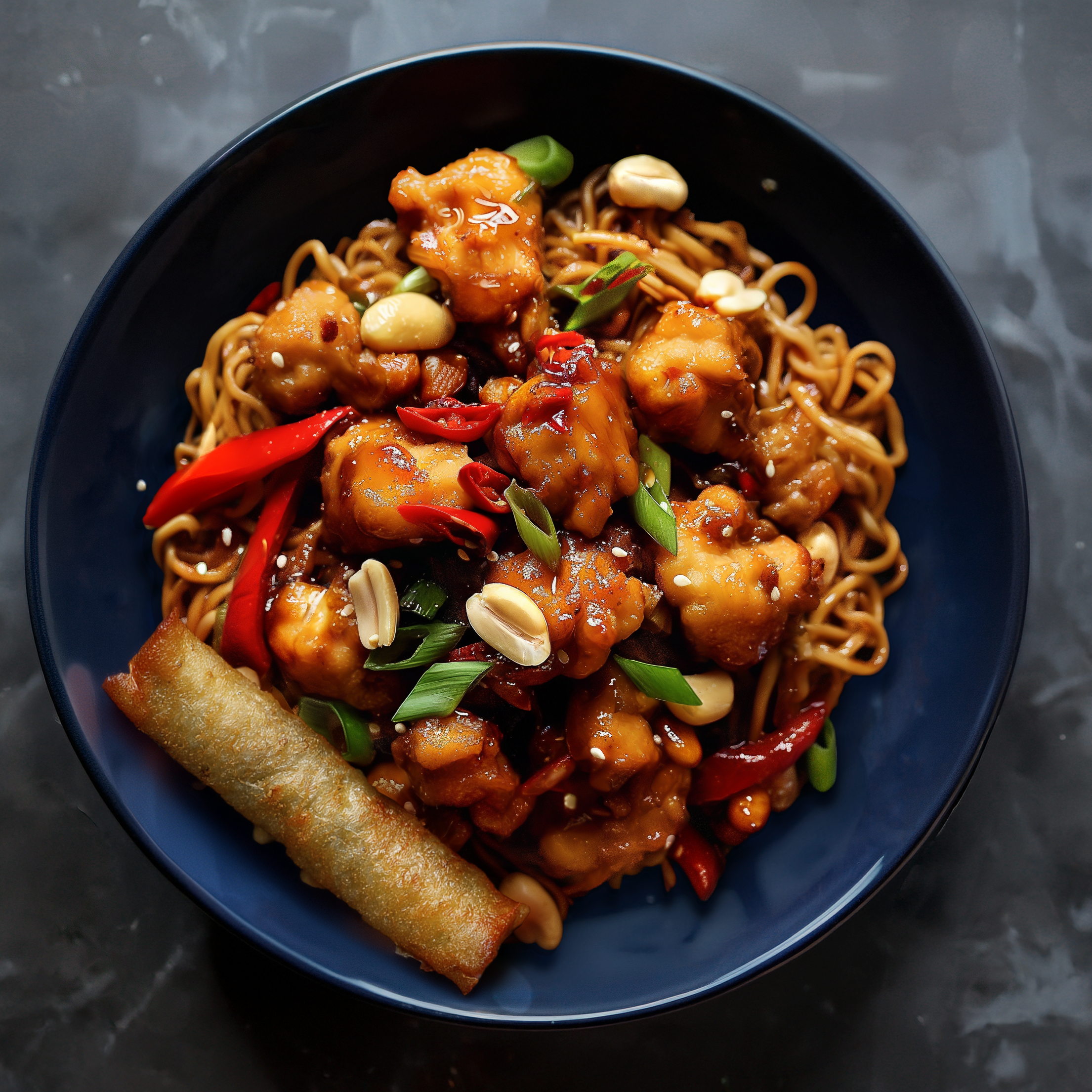 Kung Pao Chicken Hokkien Noodle Stir Fry