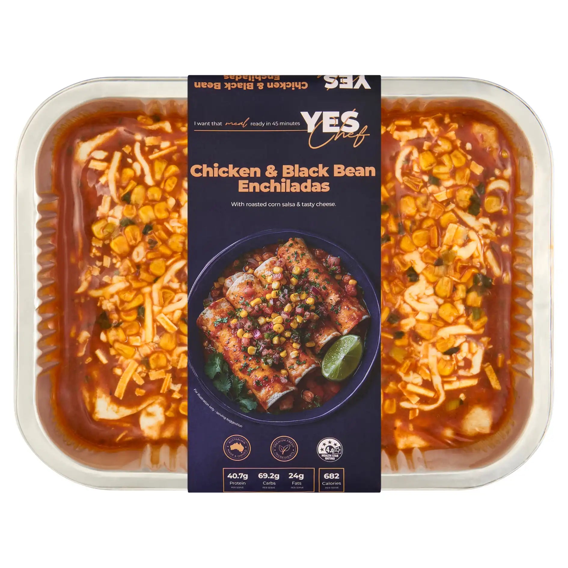 Chicken & Black Bean Enchiladas 1.6kg