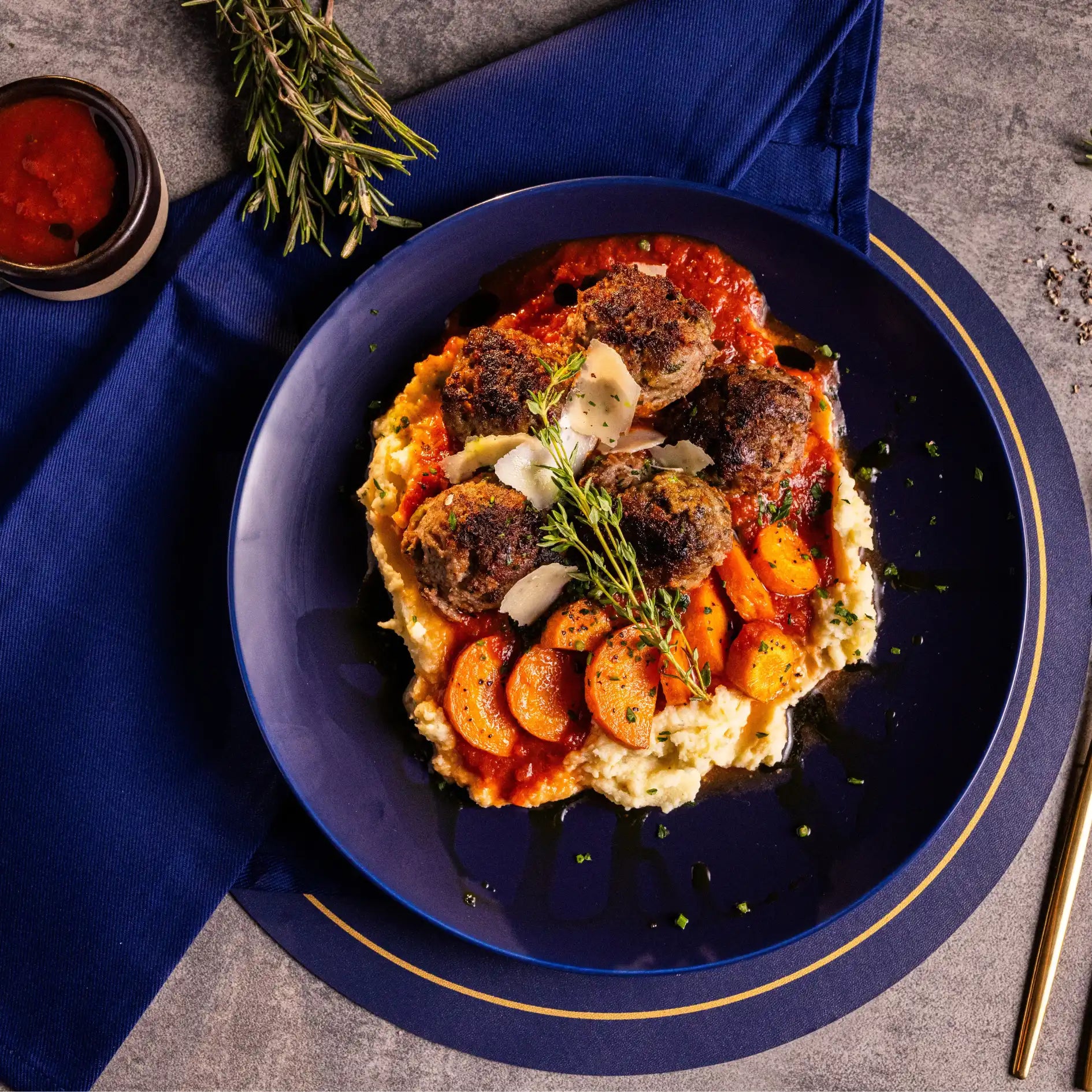 Italian Meatballs & Mash