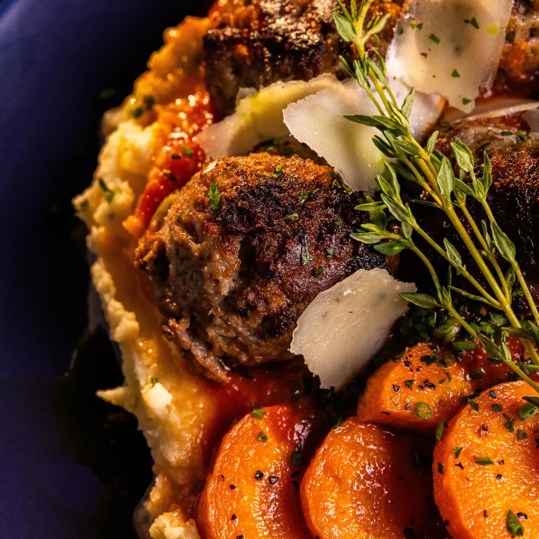 Italian Meatballs & Mash