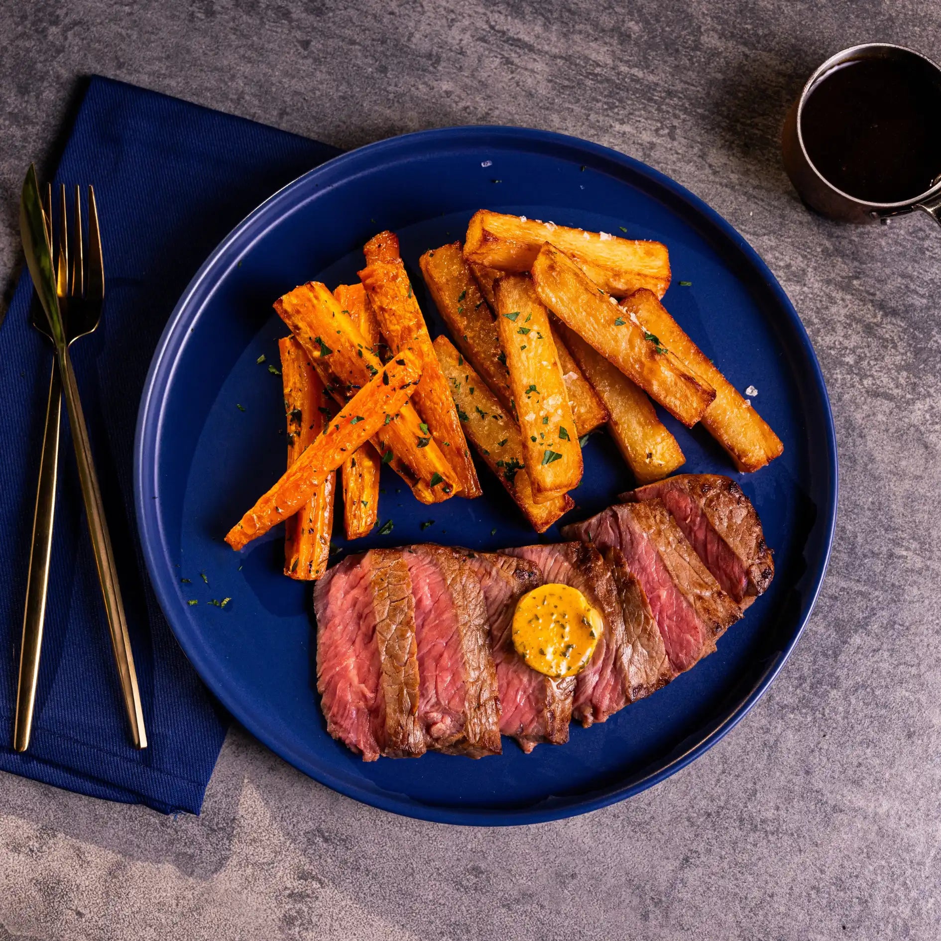 Sous Vide Sirloin Steak & Chips