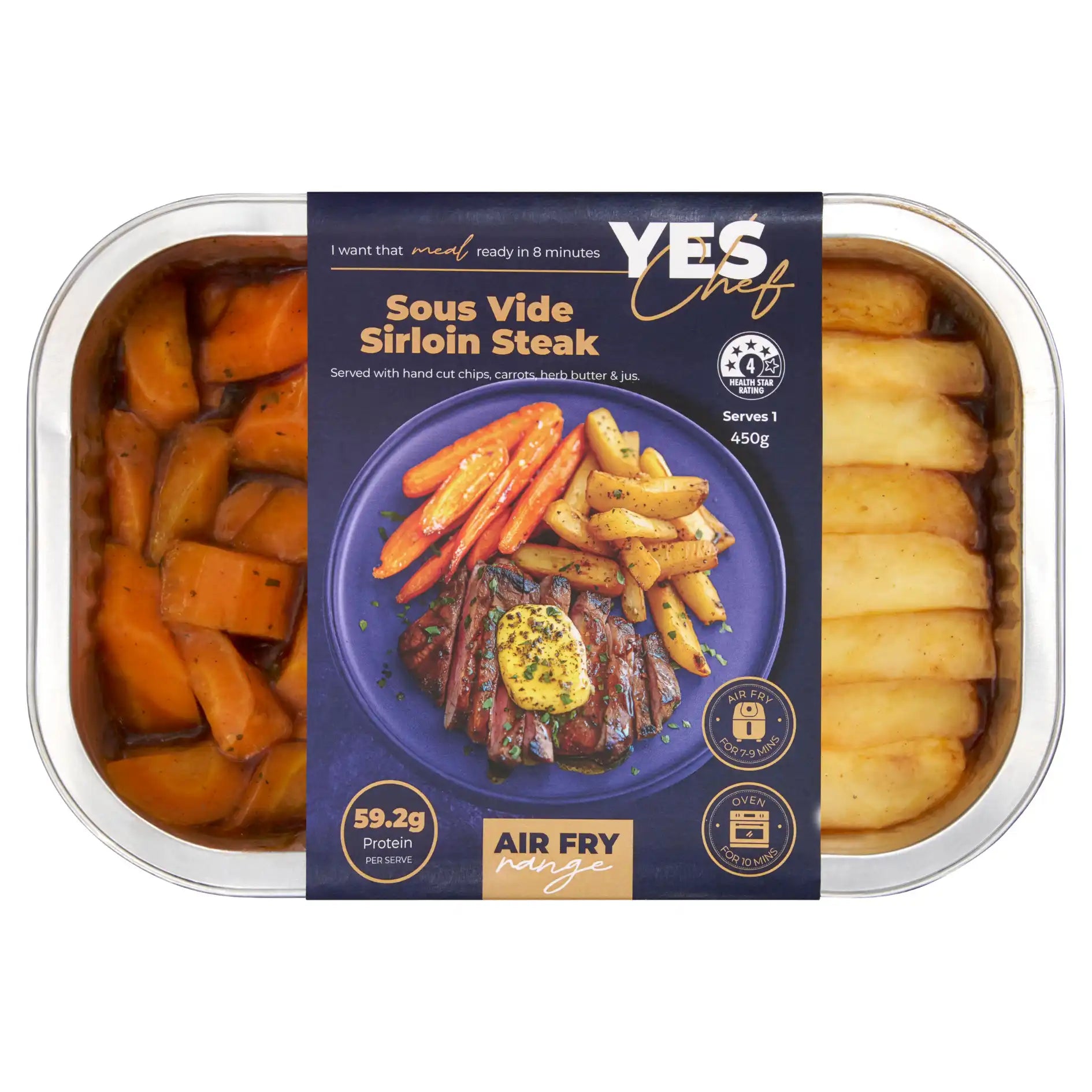 Sous Vide Sirloin Steak & Chips